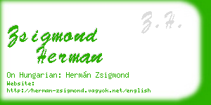 zsigmond herman business card